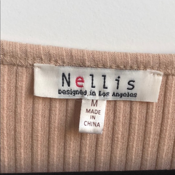 Tan bodysuit with cut out bell sleeves! - Picture 3 of 4